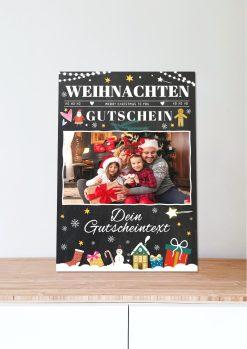 Meilensteintafel Chalkboard Geschenk Weihnachten Gutschein Vorlage Personalisiert Chalk Foto Mann Frau Kind06