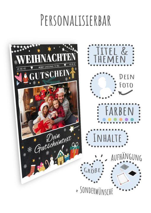 Meilensteintafel Chalkboard Geschenk Weihnachten Gutschein Vorlage Personalisiert Chalk Foto Mann Frau Kind09