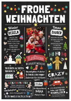 Meilensteintafel Chalkboard Geschenk Weihnachten Personalisiert Kinder Nikolaus Weihnachtszeit Mädchen Junge Weihnachtstafel 4 (3)