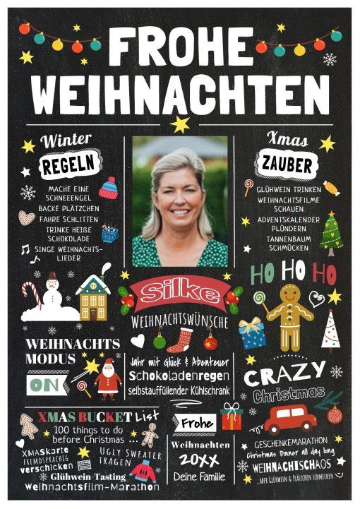 Meilensteintafel Chalkboard Geschenk Weihnachten Personalisiert Mann Frau Nikolaus Weihnachtszeit Weihnachtstafel 1