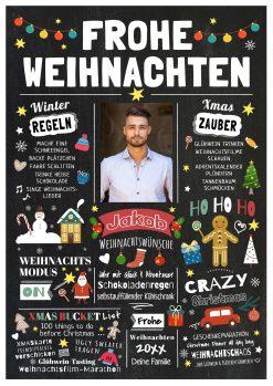 Meilensteintafel Chalkboard Geschenk Weihnachten Personalisiert Mann Frau Nikolaus Weihnachtszeit Weihnachtstafel 3