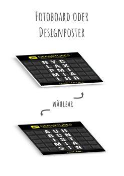 Geschenk Piloten Flughafen Abflugtafel Departure Board Reise Erinnerung Weltenbummler Personalisiert Aviation Luftfahrt Meilensteintafel 3 Letter Code13