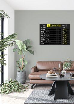 Geschenk Piloten Flughafen Abflugtafel Departure Board Reise Erinnerung Weltenbummler Personalisiert Aviation Luftfahrt Meilensteintafel 3lc 0 (1)