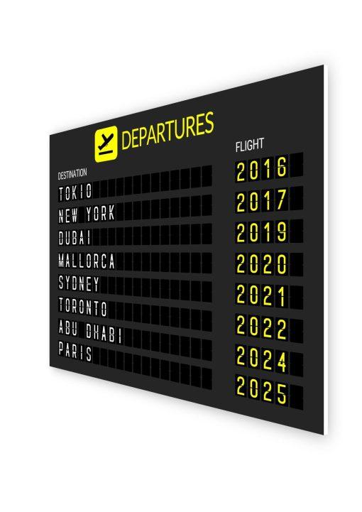 Geschenk Piloten Flughafen Abflugtafel Departure Board Reise Erinnerung Weltenbummler Personalisiert Aviation Luftfahrt Meilensteintafel 3lc 0 (2)