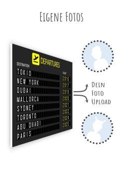 Geschenk Piloten Flughafen Abflugtafel Departure Board Reise Erinnerung Weltenbummler Personalisiert Aviation Luftfahrt Meilensteintafel 3lc 0 (6)