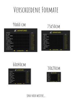 Geschenk Piloten Flughafen Abflugtafel Departure Board Reise Erinnerung Weltenbummler Personalisiert Aviation Luftfahrt Meilensteintafel Vielflieger 56