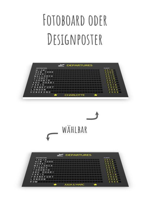 Geschenk Piloten Flughafen Abflugtafel Departure Board Reise Erinnerung Weltenbummler Personalisiert Aviation Luftfahrt Meilensteintafel Vielflieger 57