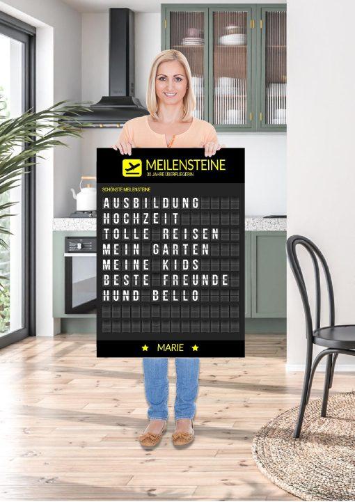 Meilensteintafel Chalkboard Geschenk 30. Geburtstag Departure Board Flughafen Abflugtafel Personalisiert Weltenbummler Aviation Mann Frau Flugfan 152