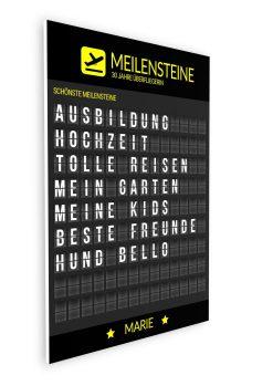 Meilensteintafel Chalkboard Geschenk 30. Geburtstag Departure Board Flughafen Abflugtafel Personalisiert Weltenbummler Aviation Mann Frau Flugfan08