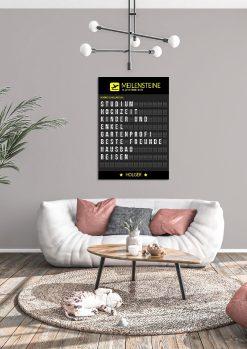 Meilensteintafel Chalkboard Geschenk 60. Geburtstag Departure Board Flughafen Abflugtafel Personalisiert Weltenbummler Aviation Mann Frau Flugfan04