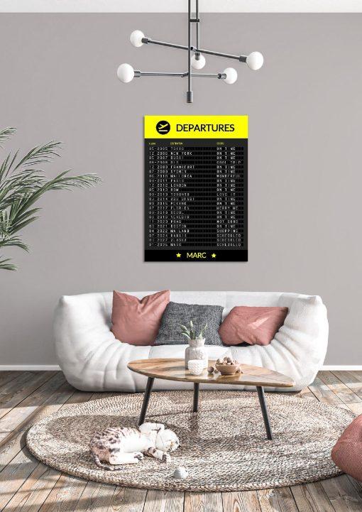 Meilensteintafel Chalkboard Departure Board Flughafen Abflugtafel Geschenk Personalisiert Vielflieger Aviation Weltenbummler Jetsetter04