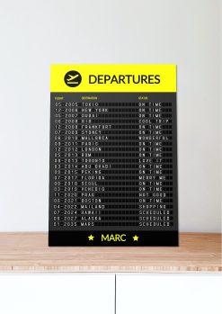 Meilensteintafel Chalkboard Departure Board Flughafen Abflugtafel Geschenk Personalisiert Vielflieger Aviation Weltenbummler Jetsetter06