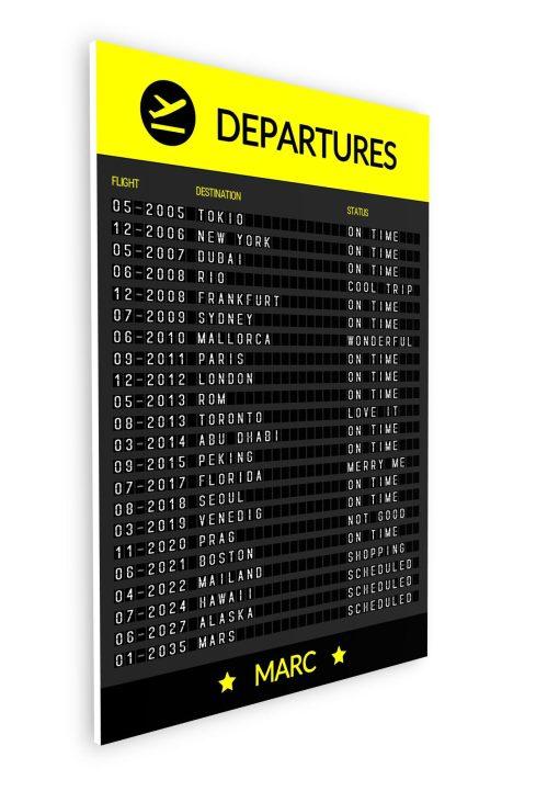 Meilensteintafel Chalkboard Departure Board Flughafen Abflugtafel Geschenk Personalisiert Vielflieger Aviation Weltenbummler Jetsetter08