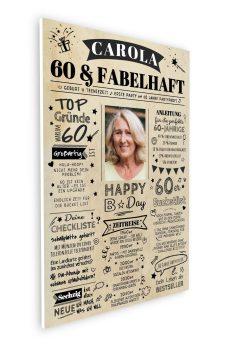 Meilensteintafel Chalkboard Geschenk 60. Geburtstag Personalisiert Zeitung Jahrgangsposter Geburtstagsposter Mann Frau Zeitreise08