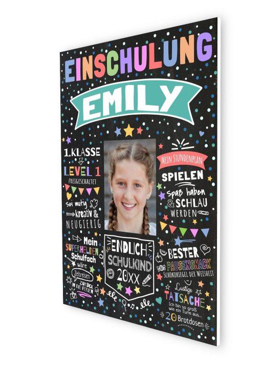 Meilensteintafel Chalkboard Geschenk Zur Einschulung Personalisiert Einschulungsposter Schulanfang Junge Mädchen Level 1 0006