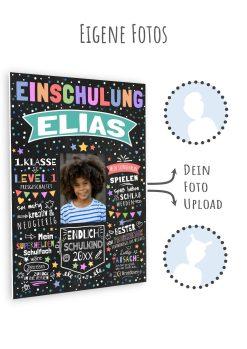 Meilensteintafel Chalkboard Geschenk Zur Einschulung Personalisiert Einschulungsposter Schulanfang Junge Mädchen Level 1 0010