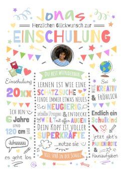 Meilensteintafel Chalkboard Geschenk Zur Einschulung Einschulungstafel Motivationstafel Schulanfang Personalisiert Junge Mädchen