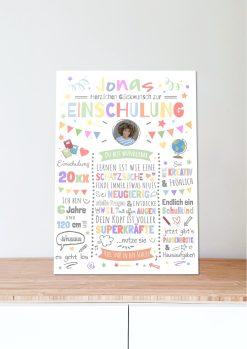 Meilensteintafel Chalkboard Geschenk Zur Einschulung Einschulungstafel Motivationstafel Schulanfang Personalisiert Junge Mädchen 406