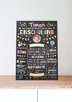 Meilensteintafel Chalkboard Geschenk Zur Einschulung Einschulungstafel Motivationstafel Schulanfang Personalisiert Junge Mädchen Kreide (5)