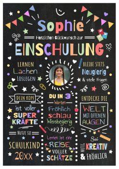 Meilensteintafel Chalkboard Geschenk Zur Einschulung Einschulungstafel Schulanfang Personalisiert Junge Mädchen Affirmation Motivation 1