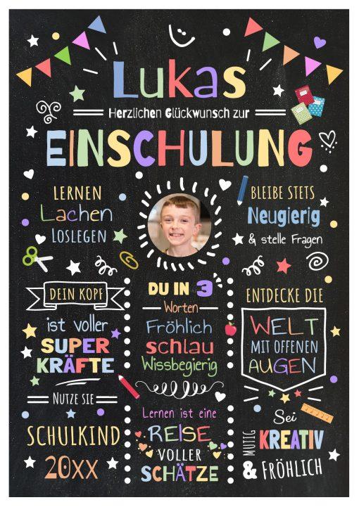 Meilensteintafel Chalkboard Geschenk Zur Einschulung Einschulungstafel Schulanfang Personalisiert Junge Mädchen Affirmation Motivation