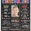 Meilensteintafel Chalkboard Geschenk Zur Einschulung Einschulungstafel Schulanfang Personalisiert Junge Mädchen Schulspaß