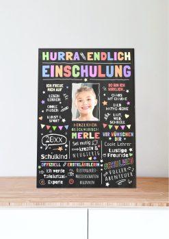 Meilensteintafel Chalkboard Geschenk Zur Einschulung Einschulungstafel Schulanfang Personalisiert Junge Mädchen Schulspaß 406